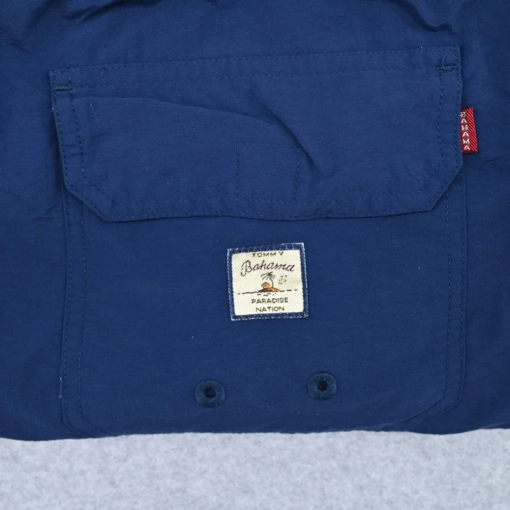 Tommy Bahama Relax Swim Trunks Mens L Navy Blue Nylon Mesh Lined Cargo Paradise